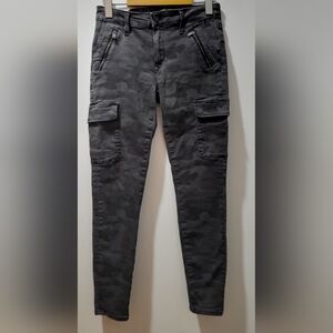 Mavi Women's Gray Camouflage Skinny Jeans